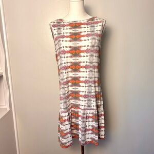 Tart Boutique Sleeveless Lola Tie Dye Pattern Ruffle Hem Size Small